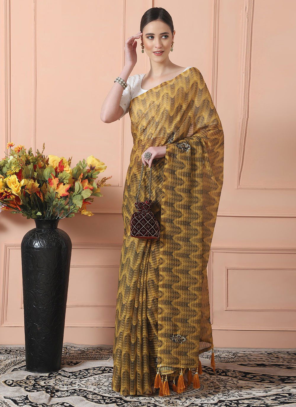 Printed W 161 Fancy Wholesale Party Wear Georgette Saree Catalog